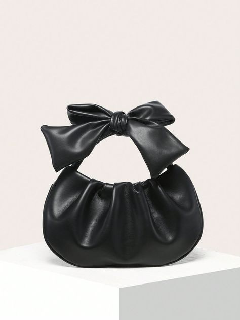 1pc Women's Pleated Cloud Bow Elegant Wristlet Clutch Bag, French Unique FashionI discovered amazing products on SHEIN.com, come check them out! Black Vacation, Outdoor Bag, Wristlet Clutch, Retro Women, Kids Beachwear, Seasonal Fashion, Guangzhou, Fashion Handbags, Maternity Bag