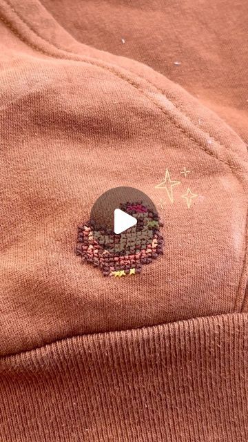 Cross Stitch On Sweater, Cross Stitch On Knitting, Embroidery To Cover Stains, Stardew Embroidery, Stardew Valley Embroidery, Cross Stitch Clothes, Cross Stitch On Clothes, Cross Stitch Shirt, Amigurumi Techniques