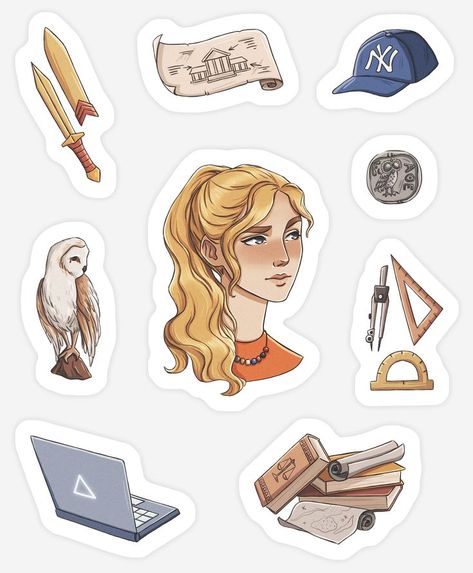 Percy Jackson Crafts, Annabeth Percy Jackson, Percy Jackson Drawings, Most Beautiful Words, Percy Jackson Quotes, Percy Jackson Characters, Scrapbook Stickers Printable, Annabeth Chase, Scrapbook Materials