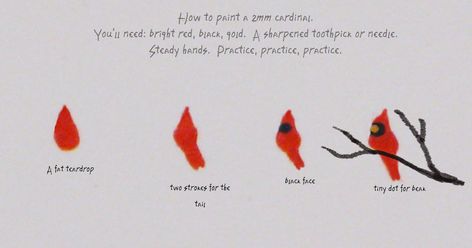 Lisa Snellings: How to paint a 2mm Cardinal Cardinal Painting Easy, Canvas Ideas For Beginners, Painting Canvas Ideas, Cardinal Drawing, Cardinal Watercolor, Cardinal Painting, Acrylic Tutorials, Canvas Painting Tutorials, Painting Easy