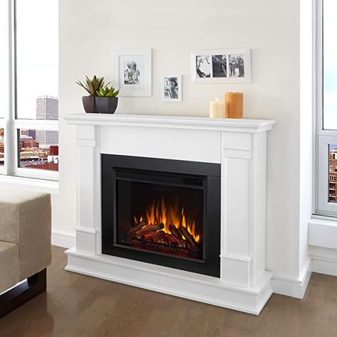 Amazon.com: Real Flame G8600E-W Silverton Electric Fireplace, Medium, White : Home & Kitchen Fireplace With Mantel, Electric Fireplace Mantel, Corner Electric Fireplace, Electric Fireplace With Mantel, Indoor Electric Fireplace, White Mantel, Electric Fireplace Tv Stand, Fireplace Heater, Electric Fireplace Insert