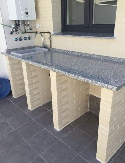 Outdoor Kitchen Sink, Outdoor Sinks, Outdoor Kitchen Patio, Kitchen Interior Design Decor, Barbie Kitchen, Kitchen Design Plans, Home Garden Design, House Design Kitchen, Wood Furniture Diy