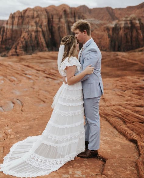 Country Modest Wedding Dresses, Boho Wedding Dress With Long Sleeves, The Perfect Dress Bridal Utah, Modest Wedding Dress Square Neck, Western Theme Wedding Dresses, Square Neck Wedding Dress Sleeves, Western Modest Wedding Dresses, Summer Wedding Dress Modest, Lds Wedding Dresses Latter Day Bride