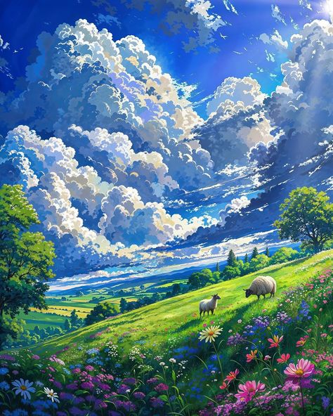 Download Live Wallpaper, Download Anime, Wallpaper Mobile, Natural Landscapes, Fantasy Places, Anime Artwork Wallpaper, Beautiful Landscape Wallpaper, Fantasy Art Landscapes, Fantasy Concept Art