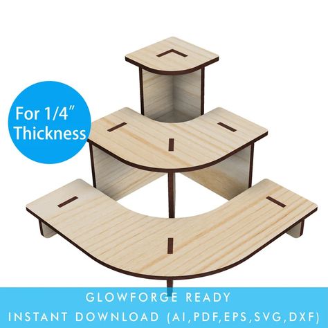 3 Layers Retail Table Display Corner Stand With Shelves for - Etsy India Retail Table Display, Glowforge Machine, Laser Cut Templates, Corner Stand, Produce Displays, Diy Display, Jewelry Display Stands, Table Display, Laser Cut Files