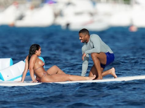 Relaxing by the Waves from Michael B. Jordan and Lori Harvey's St. Barts Vacation on E! Online Lori Harvey, Michael B Jordan, Image Swag, St Barts, Couples Vibe, Photo Couple, Cute Relationship Goals, Cute Relationship, Couple Aesthetic