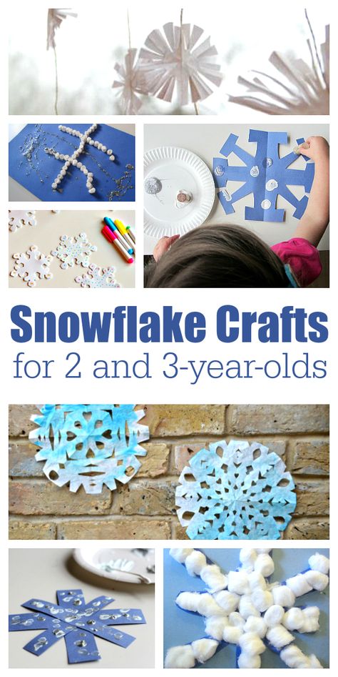 Work on fine motor skills with toddlers, with these fun snowflake crafts! A great winter activity! Winter Preschool Crafts, Easy Snowflake, Snowflake Crafts, Winter Craft Ideas, Easy Winter Crafts, Diy Schneemann, Winter Crafts Preschool, Snow Play, Arts And Crafts For Teens