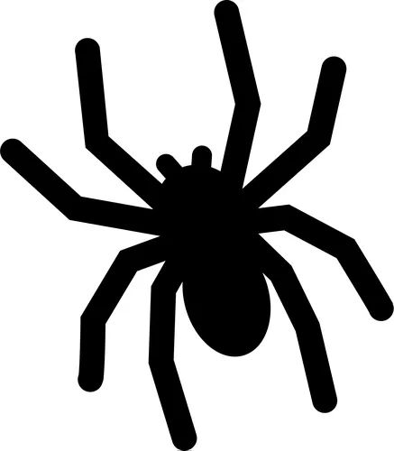 Silhouette of a spider hanging from web Royalty Free Vector Spider Clipart Black And White, Spider Printables Free, Spider Template Free Printable, Spider Hanging From Web, Spider Cutout, Spider Images, Spider Vector, Spider Template, Spider Png