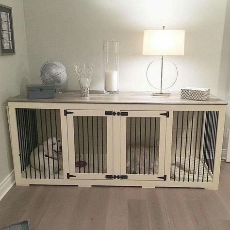 20+ Creative Storage Ideas for Organization #storage #storageorganization #storageideas Wood Block Flooring, Diy Dog Crate, Crate Diy, Large Dog Crate, Dog House Diy, Dog Crate Furniture, Dog Cage, Dog Kennel Outdoor, Cute Dorm Rooms