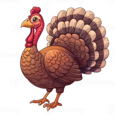 AI generated Cartoon turkey with red head and large tail for Thanksgiving designs, greeting cards, childrens books, and holidaythemed products Drawings Of Turkeys, Cute Turkey Drawing, Draw Turkey, Drawing Turkey, Turkey Drawings, Hand Turkeys, Thanksgiving Icons, Turkey Pics, Turkey Illustration