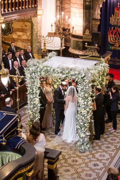 A Suzanne Neville Bride for an über chic elegant Jewish wedding at New London Synagogue and Claridges, London, UK Wedding Chuppah Flowers, Claridges London, Chuppah Flowers, Jewish Wedding Traditions, Jewish Bride, Wedding Chuppah, Jewish Wedding Ceremony, 8th Wedding Anniversary, Suzanne Neville