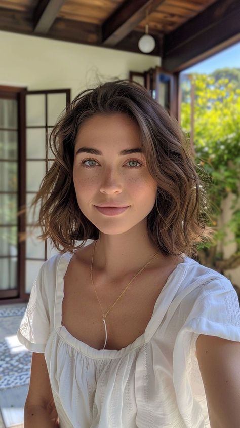 Hair For Oval Face, Short Hair For Oval Face, Highlights Braids, Wavy Pixie Haircut, Short Brunette, Edgy Pixie Hairstyles, Short Wavy Pixie, 100 Hairstyles, Short Brunette Hair