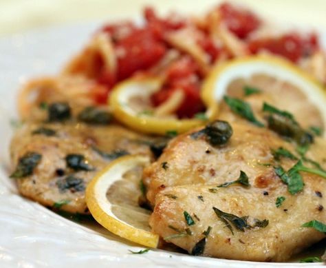 Chicken Piccata (or Veal Piccata) is one of those staple dinner recipes that I like to make for a dinner party. It’s simple and delicious. Chicken Dinner Party Recipes, Make Ahead Chicken, Veal Piccata, Delicious Chicken Dinners, Italian Dinner Party, Cooking For A Crowd, Chicken Piccata, Dinner Party Recipes, Chicken Main Dishes