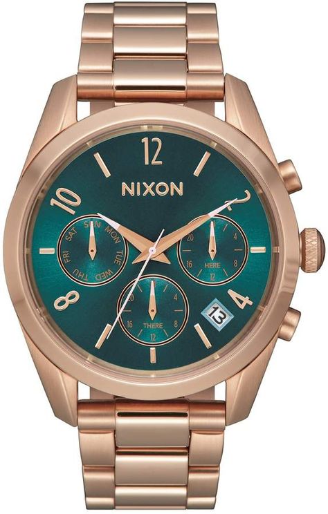 Women's Bullet Chrono Miyota Quartz Bracelet Watch, 36mm #stainless#steel#Dial Emerald Watch, Nixon Watch, Green Watch, Black Leather Watch, Rose Gold Watches, Unisex Watches, Waterproof Watch, Quartz Bracelet, Watch Sale