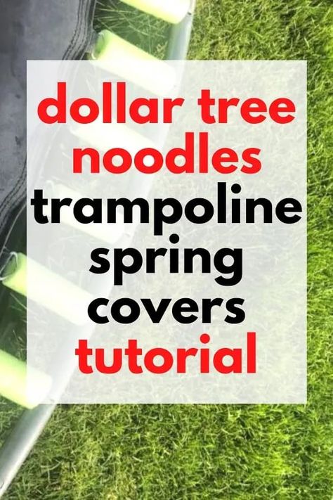 Pool Noodle Trampoline, Trampoline Spring Cover, Diy Dollar Tree Gifts, Trampoline Springs, In Ground Trampoline, Dollar Tree Gifts, Backyard Trampoline, Planter Project, Trampoline Workout