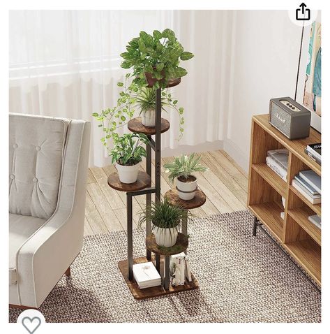 Corner Plant Shelf, Plant Furniture, Tiered Plant Stand Indoor, Tall Plant Stand Indoor, Honey Decor, Indoor Plant Shelves, Plant Display Ideas, Skincare Aesthetics, Corner Plant