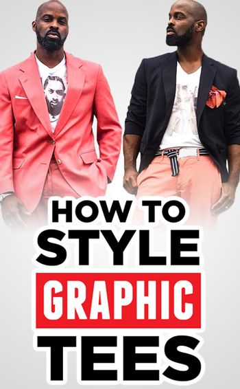 Most guys look horrible in graphic tees – and RMRS has never been shy about pointing that out. Ihsaan of The StyleJumper really understands and loves t-shirts. These are his five keys to bringing graphic tees into your stylish wardrobe. Mens Outfit Graphic Tee, How To Style Graphic Tees Men, Graphic Tee Outfit Men, Style A Graphic Tee, Guy Outfits, Real Men Real Style, Men's Adidas (men), Best T Shirt Designs, Graphic Tee Outfits