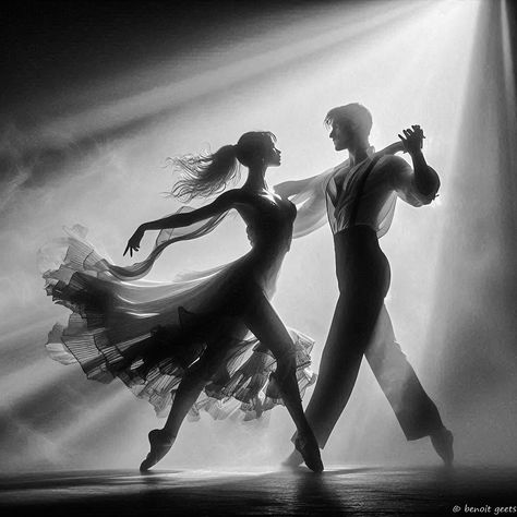 Paso Doble is a lively and energetic dance that originated in Spain. It is characterized by its fast-paced tempo and dramatic movements, often influen... -  #ai #Artdigital #ArtificialIntelligence #B&N #B&W Dance Pose Reference Photo, Dancing Pair Reference, Two People Ballroom Dancing, Elegant Dancing Poses, Ending Poses Dance, Person Dancing Reference, Dancing Astethic, Dancing Couple Reference, Poses Energetic