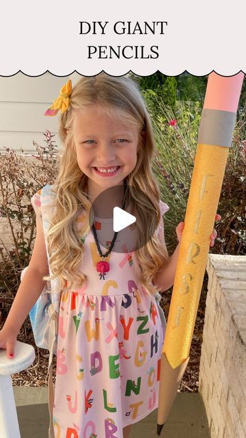 Kelsi Savage on Instagram: "✏️ DIY Pool Noodle Pencils ✏️⁣
⁣
Here’s a fun back to school decoration or photo prop you can make using a pool noodle! Just cut your pool noodle in half, ideally you use a yellow pool noodle but you can spray paint it yellow if you can’t find one! Then use card stock to create the led and eraser and secure that on with hot glue! You can even put on sticker letters to represent the grade they’re going into and use it as a photo prop! ✏️🍎⁣
.⁣
.⁣
.⁣
.⁣
#backtoschool #backtoschoolshopping #back2school #diy #diycrafts #diycraft #diydecor #abc123 #craftymom" Pencil Out Of Pool Noodle, Pencil Pool Noodle, Pool Noodle Pencil Back To School, Diy Back To School Photoshoot, Diy Back To School Backdrop, Pool Noodle Ideas Crafts, Pool Noodle Pencil Diy, Diy Back To School Decorations, Back To School Props