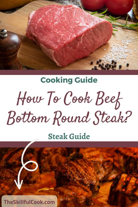 Unlock the secret to cooking beef bottom round steak like a pro. This lesser-known cut is lean but full of flavor, and we've got the cooking tips to make it a hit. Whether you're a steak aficionado or new to the grill, our guide has everything you need to know. Great for weeknight dinners and impressing guests alike! Click 'Save' for your one-way ticket to Steak Town. Let's turn this underrated cut into your new favorite! How To Cook Bottom Round Steak, Beef Top Round Steak Recipes, Beef Bottom Round Steak Recipes, Tenderized Round Steak Recipes, Bottom Round Steak Recipes, Beef Bottom Round Steak, Tenderized Round Steak, Beef Top Round Steak, Bottom Round Steak