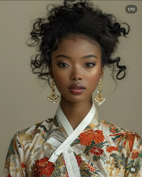 Soft Summer Black Women, Art Reference Photos Women, Regal Hairstyles Black Women, Big Curly Hair Aesthetic, Bridal Guest Hairstyles, Chinese Girl Hairstyles, Blasian Model, Men With Big Noses, Black Hairstyles Updo