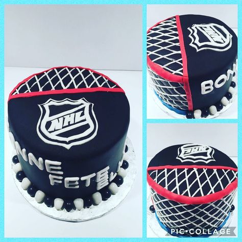 Nhl Cake, Hockey Birthday Cake, Felix Birthday, Hockey Cake, Hockey Cakes, Hockey Goal, Hockey Party, Hockey Birthday, Kings Hockey