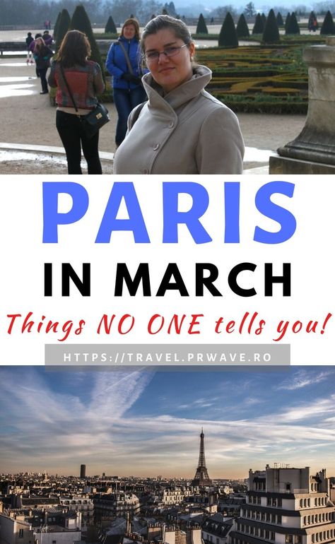 Things NO ONE tells you about visiting Paris in March. Discover everything you need to know about traveling to Paris in March, weather in Paris in MArch and the best time to visit Paris, France. Useful Paris tips for your perfect Paris spring vacation! #paris #paristips #france #europe #travelmomentsintime What To Pack For Paris In March, What To Wear In Paris In March, Nails For Paris Trip, Paris In March Outfits, March In Europe, Rome In March, Spring Time In Paris, Paris In March, Paris Weather