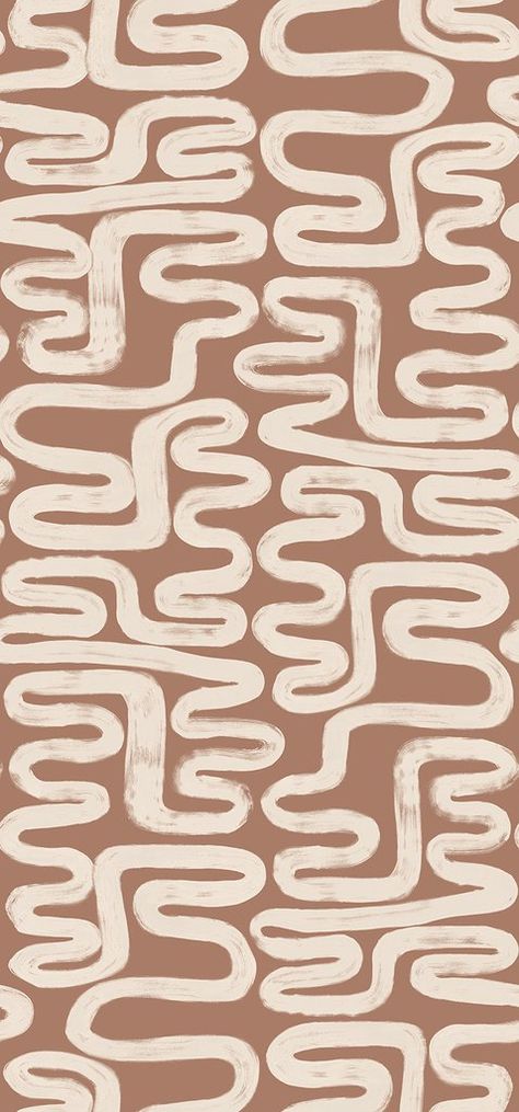 Aestethic Prints, Wallprint Aesthetic Brown, Wavy Pattern Aesthetic, Brown Lines Wallpaper, Brown Waves Wallpaper, Brown Wavy Wallpaper, Wallpaper Textured Walls, Café Design, Wallpaper Interior Design