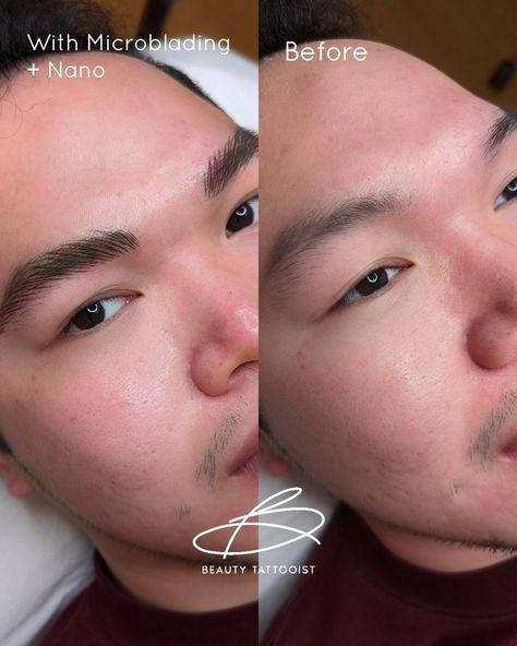 microblading eyebrows tattoo for men Above Eyebrow Tattoo For Men, Microblading For Men, Face Tattoo Men Eyebrow, Men Eyebrows Grooming, Men’s Microblading, Vancouver Tattoo, Sparse Eyebrows, Libra Tattoo, Brow Tattoo