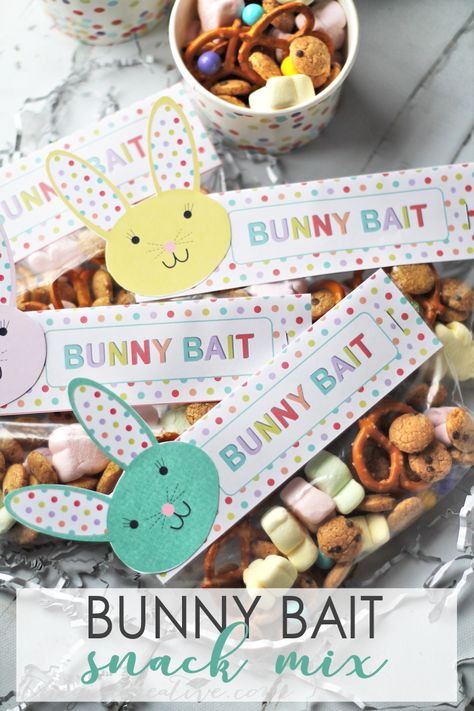 Easter Snack Mix, Easter Classroom, Easter Gift For Adults, The Girl Who Ate Everything, Unique Easter Gifts, Bunny Bait, Easter Snacks, Easter Gift Tag, Diy Easter Gifts