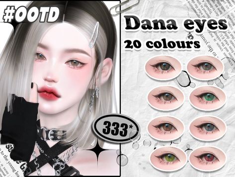 The Sims Resource - 333-Dana eyes Sims 4 Piercings, Sims 4 Cc Eyes, Makeup Cc, Sims Packs, Sims 4 Cc Makeup, Sims 4 Body Mods, Sims 4 Cc Skin, Sims 4 Characters, Sims Hair