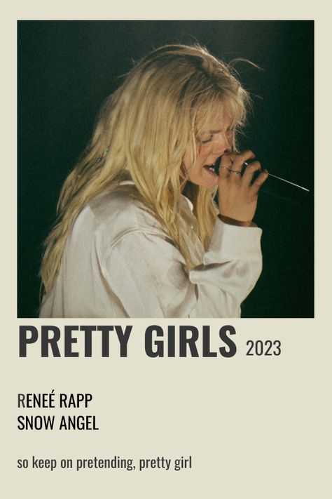 Renee Rapp Polaroid, Renne Rapp, Spotify Canvas, Renee Rapp, Girl Posters, Snow Angels, Fan Girl, Fangirl, Piano