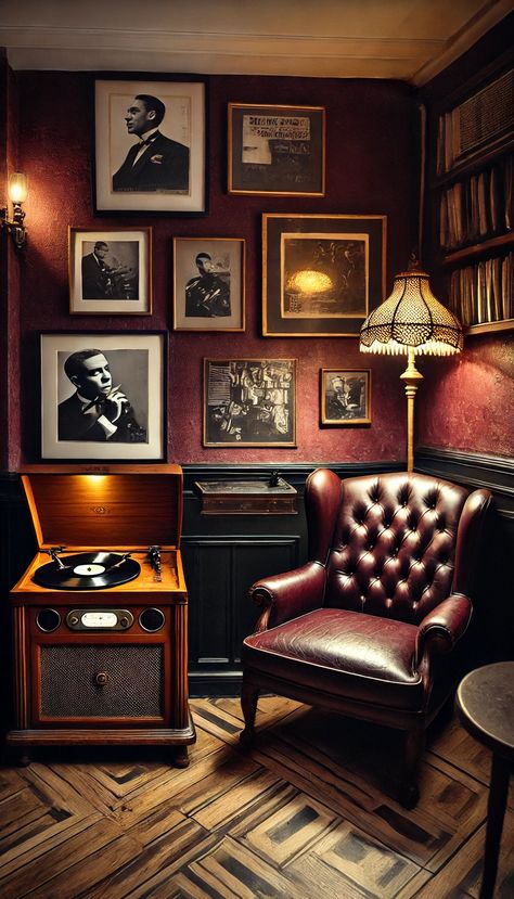 17+ Speakeasy Decor Ideas to Transform Your Space into a Secret Getaway 🍸🕵️‍♂️ Art Deco Lounge Bar, Home Speakeasy Bar Luxe, Diy Speakeasy Basement, Art Deco Jazz Club, Old Money Whiskey Room, Jazz Club Interior Design, Vintage Speakeasy Bar, Vintage Bar Aesthetic Dark, 1920s Bar Decor