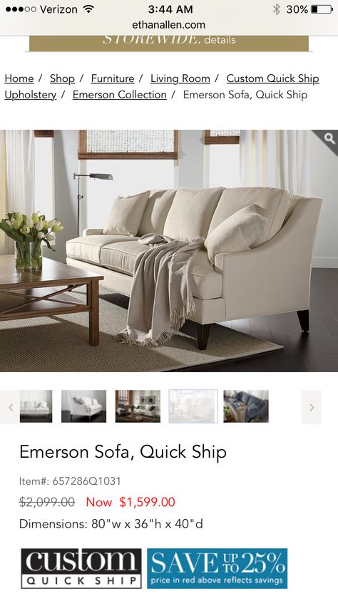 Emerson sofa- Ethan Allen Ethan Allen Sofa, Living Room Redesign, Room Redesign, Ethan Allen, New Home Designs, New Living Room, Sofas And Chairs, Room Sofa, Living Room Chairs