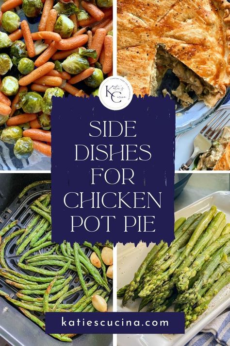 Discover the perfect side dishes to serve with your Chicken Pot Pie and create a well-rounded feast. My 'Side Dishes for Chicken Pot Pie' guide gives you 27 ideas that will ensure that every bite is a culinary delight. Chicken Pot Pie Sides, Chicken Pot Pie Dinner, Pot Pie Dinner, Ideas For Chicken, Salad Aesthetic, Side Dish Ideas, Side Dishes For Chicken, Salads To Go, Sides Dishes