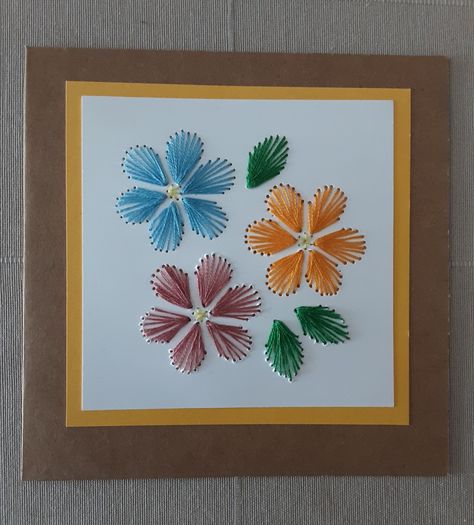 Embroidery Cards, Diy Creative Crafts, Diy Creative, Teaching Art, String Art, Creative Crafts, Le Point, Needlework, Sewing Projects