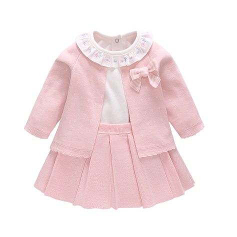 Girls In Suspenders, Dress Baby Girl, Girls Dress Outfits, Set Outfits, Embroidered Collars, Birthday Outfits, Clothes Set, Suspender Dress, Newborn Dresses