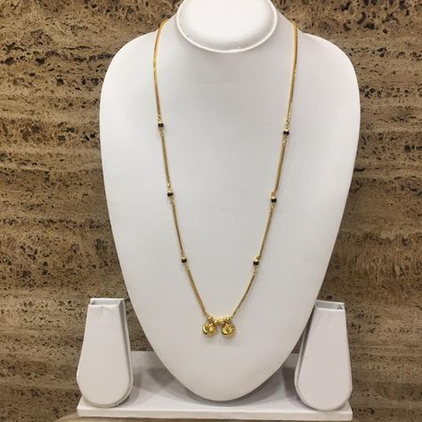 New Style Mangalsutra Design, Vati Mangalsutra Designs Gold Long, Single Chain Mangalsutra Gold, South Mangalsutra Designs Gold, Mangalsutra Designs Traditional, Modern Gold Jewelry Indian, Short Mangalsutra Designs Gold Modern, Vati Mangalsutra Designs, Mangalsutra Designs Gold Long