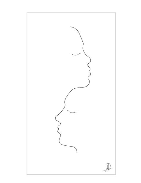 Face Sillouhette Tattoo, Line Profile Tattoo, Profile Line Tattoo, Faces Tattoo Minimalist, Child Profile Tattoo, Baby Face Outline Tattoo, Outline Face Tattoo, Baby Silhouette Tattoo, Profile Tattoo Outline