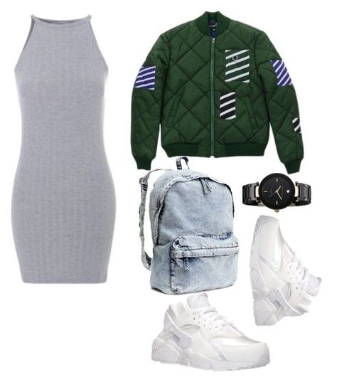 . Outfit Ideas Converse, Huaraches Outfit, Black Dress Outfit Casual, College Outfits Casual, La Outfits, Lit Outfits, Grey Dress, Dope Fashion, Dope Outfits