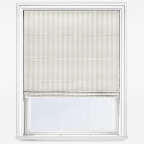 Mono Stripe White Roman Blind// White Roman Blinds, Checks And Stripes, Blinds And Curtains, Conservatory Dining Room, White Wooden Blinds, Conservatory Dining, Aluminum Blinds, Thermal Blinds, Fitted Blinds