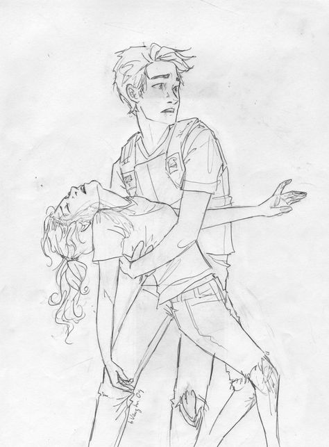 Next to me, Annabeth's knees buckled. I caught her, but she cried out in pain, and I realized I'd grabbed her broken arm. "Oh gods," I said. "Annabeth, I'm sorry." "It's alright," she said as the passed out in my arms. "She needs help!" I yelled. Enemies Art Reference, Poses Art, The Last Olympian, Percy And Annabeth, Annabeth Chase, The Heroes Of Olympus, Drawing Stuff, Percy Jackson Fandom, Dessin Adorable