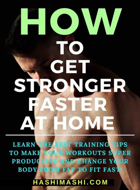 How to get stronger faster - Learn the best training tips and principles to make your workouts super productive and change your body from fat to fit (or skinny to more muscular) fast - even at home. get stronger | how to get stronger | how to get strong | how to get strong fast How To Get Stronger, Get Stronger Workout, Thinner Leaner Stronger, How To Become Fit, Get Fit Fast, Lazy Girl Workout, Stop Hair Breakage, Muscular Endurance, Strengthen Your Core