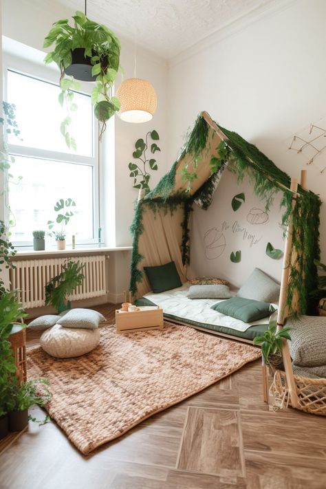 Reading Corner For Two, Reading Cubby Cozy Nook, Quiet Reading Corner, Childs Reading Corner, Jungle Reading Corner, Preschool Quiet Area Ideas Cozy Corner, Diy Kids Reading Nook, Reggio Reading Area, Woodland Reading Corner