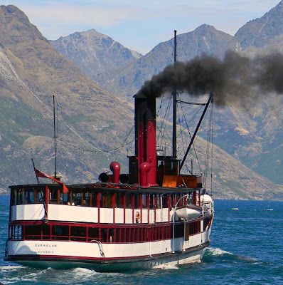 Steam Boat - Queenstown, NZ Steampunk Festival, Small Sailboats, Lakefront Property, Romantic Cruise, Paddle Boat, Old Boats, Parasailing, Lake George, Tug Boats