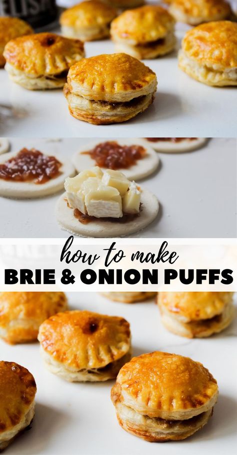 Puff Pastries, Mini Appetizers, Easy Lunch Ideas, Savory Pastry, Onion Relish, Appetizer Bites, Easy Lunch, Perfect Appetizers, Party Food Appetizers