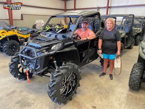 Congratulations to Calvin and Lynn Stewart from Leakesville, MS for purchasing a 2021 Can-Am Commander XT 1000R at Hattiesburg Cycles. #canam Atv Quotes, Can Am Commander, Dirt Bikes, Can Am, Monster Trucks, Cycling, Bike, Quotes