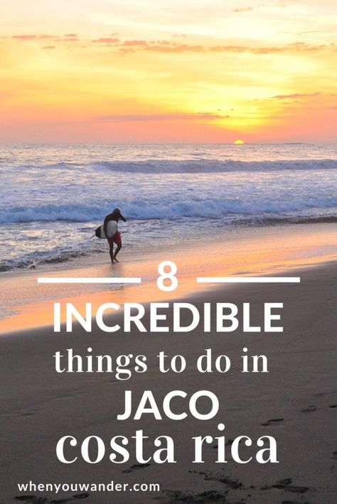 There are so many things to do in Jaco, Costa Rica that you could pack each day full. Beaches, forests, volcanoes, surfing, ziplining, wildlife, and delectable food abound. We recommend setting a slower pace and taking in the culture and atmosphere of this paradise. Find out what to do on your visit with these 8 incredible things to do in Jaco Costa Rica. Jaco Costa Rica Things To Do, Rio Celeste Costa Rica, Jaco Beach Costa Rica, Costa Rica Photography, Jaco Costa Rica, Costa Rica Adventures, Fortuna Costa Rica, Paradise Beaches, Travel Costa Rica