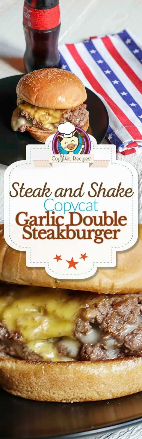 Garlic Burger Recipe, Steak N Shake, Butter Burgers, Garlic Steak, Restaurant Copycat Recipes, Burger Seasoning, Copy Cat Recipe, Restaurant Copycat, Easy Steak