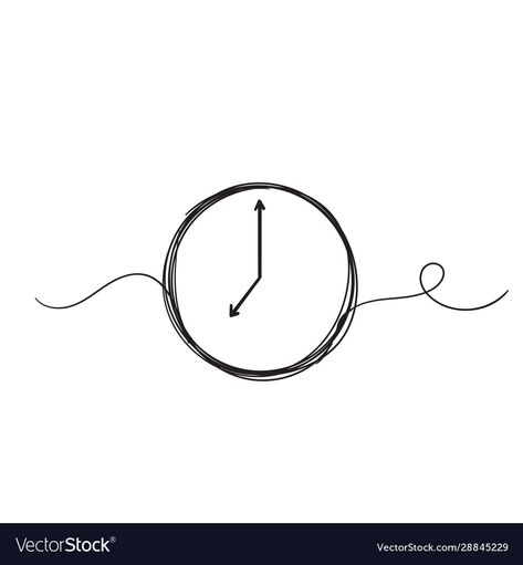 Time Icon Clock, Clock Line Art, Clock Sketch, Drawing Clock, Clock Drawing, Dream Photoshoot, Simple Draw, Clock Drawings, Dibujo Simple